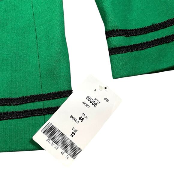 Vintage 80s Bleyle Emerald Wool Gold Button Jacket NWT - 12 - Picture 4 of 6